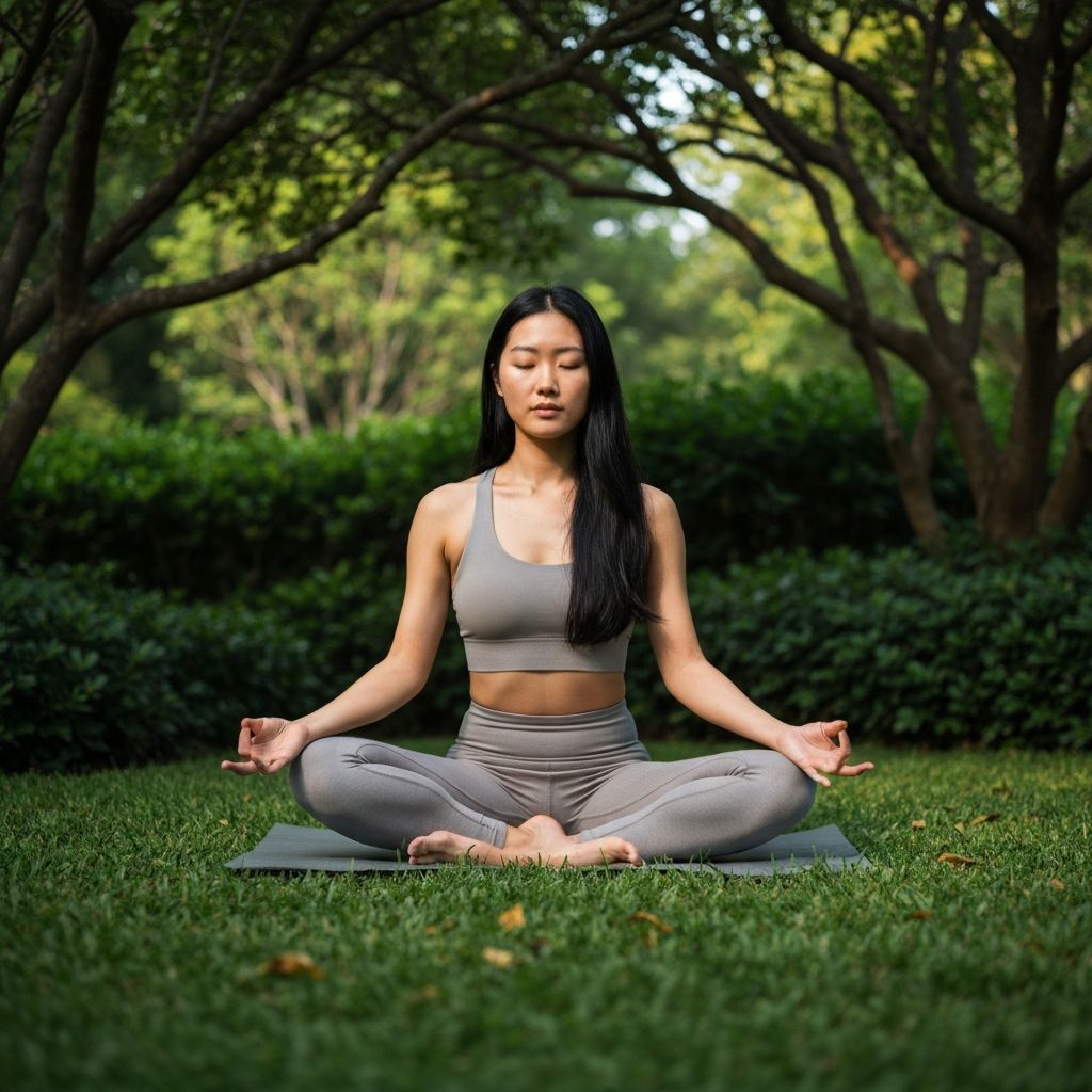 Person engaging in mindful movement practice